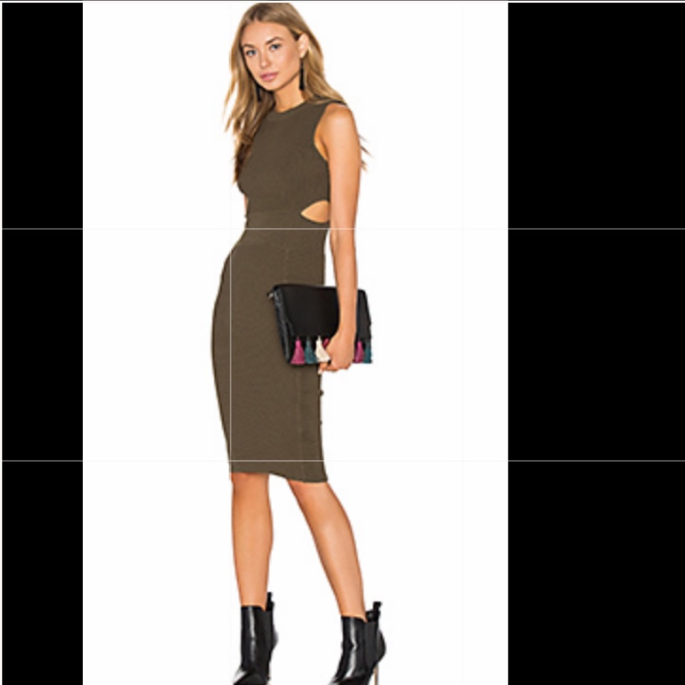 REVOLVE Green BODYCON Endless rose dress